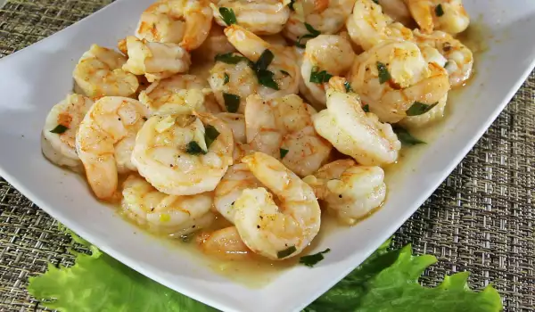 Shrimps mit Weißwein und Knoblauch