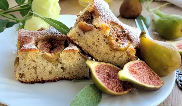 Kuchen mit Ricotta und Feigen