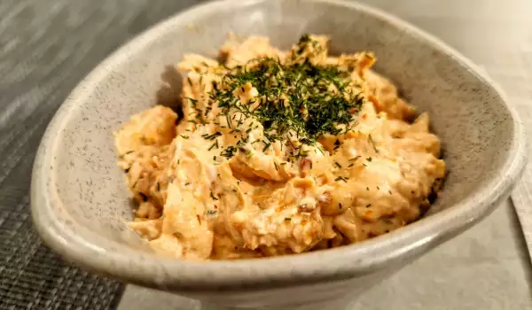 Herzhafte Käse Creme mit getrockneten Tomaten