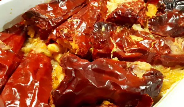 Gefüllter getrockneter Paprika