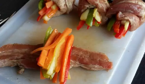 Schweinefilet mit Balsamico Glasur und Gemüse