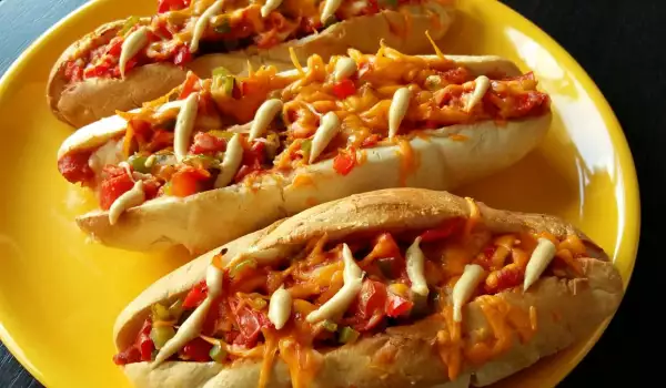 Vegetarischer Hotdog
