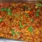 Gebackene Mungobohnen mit Pilzen und Tomaten
