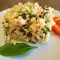 Bulgur mit Spinat und Hähnchenfleisch