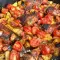Hähnchenschenkel in Amatriciana Soße