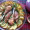 Hähnchenschenkel mit aromatischen frischen Kartoffeln