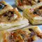 Blätterteigtaschen mit Champignons, Apfel und karamellisierten Zwiebeln