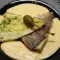 Doradenfilet mit Petersilienpesto und Senfsoße