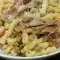 Gemelli in Sahnesoße mit Prosciutto und Erbsen