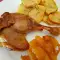 Entenkeulen Confit mit karamellisierten Birnen und Kartoffeln