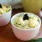 Eiersalat mit Weißkäse und Mayonnaise