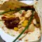 Fajitas mit Hähnchen, getrockneten Tomaten und Mais