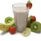 Schokoshake mit Bananenstücken