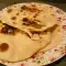 Indisches Chapati Fladenbrot in der trockenen Pfanne