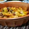 Kartoffeln mit Pilzen im Tontopf