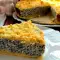 Deutscher Kuchen mit Quark und Mohn
