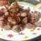 Oktopus mit Knoblauch