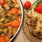 Pilze mit Reis und Cherrytomaten