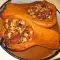 Gebratener Butternut Kürbis mit Früchten und Honig