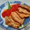 Panierte Auberginen mit Tomatensoße