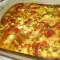 Gebackene Paprika mit Eier und Käse im Ofen
