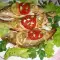 Gebackener Weißfisch unter Folie