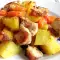 Hähnchenfilet mit Kartoffeln und Karotten