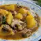 Veganer Eintopf mit Kartoffeln und Pilzen