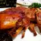 Kaninchenbraten mit Senf und Sojasoße