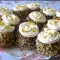 Mini Apfel-Cupcakes mit Birnenfüllung