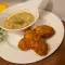 Fischkroketten mit Zitronensoße