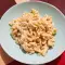 Rotini mit Sahnesoße und Zwiebeln