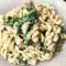Pasta Rotini mit Spinat und Frischkäse