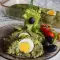 Rolle mit Spinat und Kartoffeln