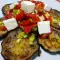 Salat mit Auberginen, Tomaten und Knoblauch