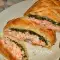 Lachs mit Spinat im Blätterteig