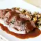 Geschmortes Rehfleisch mit Rotwein