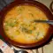 Kuttelsuppe mit frischer Milch, Knoblauch und Petersilie