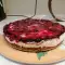Traditioneller Sahne-Käsekuchen mit Heidelbeeren