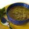 Reissuppe mit Spinat und Aufbau