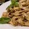 Vollkorn Tagliatelle mit Pesto und Parmesan