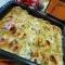 Auflauf mit Zucchini und Cheddar