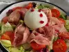 Salat mit Granatapfel und Burrata