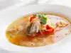 Fischsuppe mit Seehecht