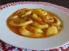 Tintenfisch mit Kartoffeln