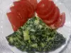 Omelett mit Spinat und Käse im Ofen