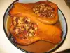 Gebratener Butternut Kürbis mit Früchten und Honig