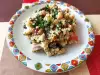 Salat aus Bulgur und Spinat