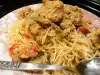 Spaghetti Stroganoff mit Fleischbällchen