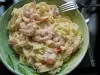 Tagliatelle mit Garnelen und Sahne (Tagliatelli Toscano)